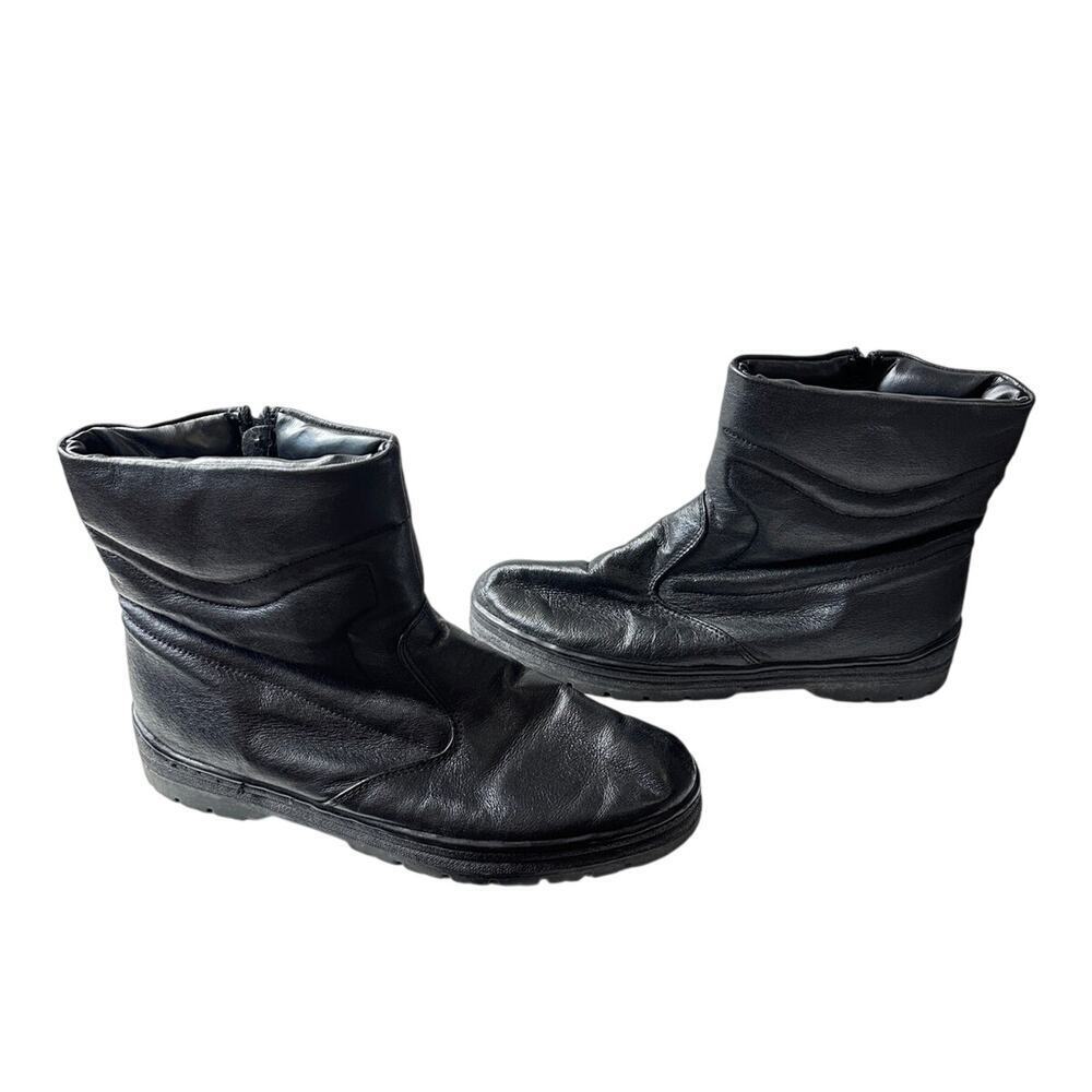 Nunn Bush Size 10 Men Black Pull On Ankle Moto Biker Boot Bootie Outdoor Matrix